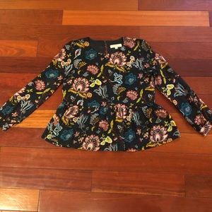 Floral peplum blouse
